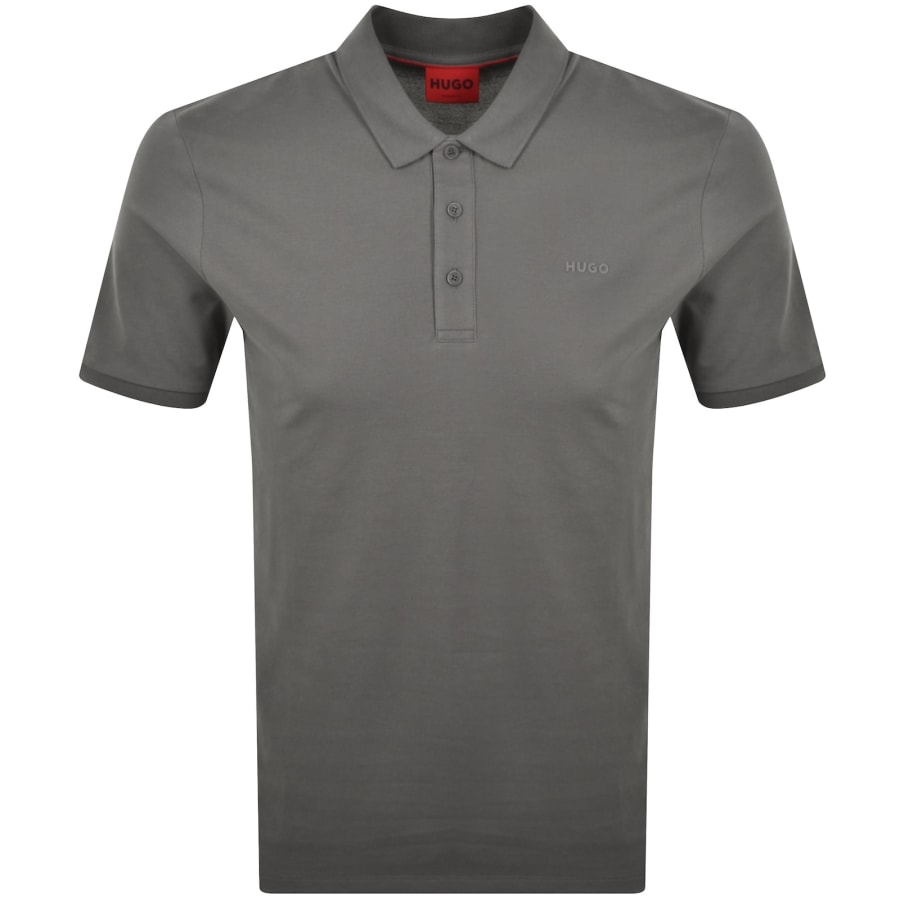 Image number 1 for HUGO Donos 222 Polo T Shirt Dark Grey