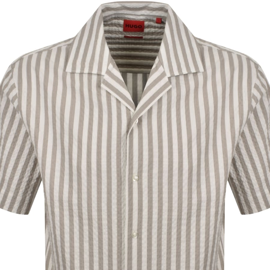 Image number 2 for HUGO Espino Striped Shirt Light Brown