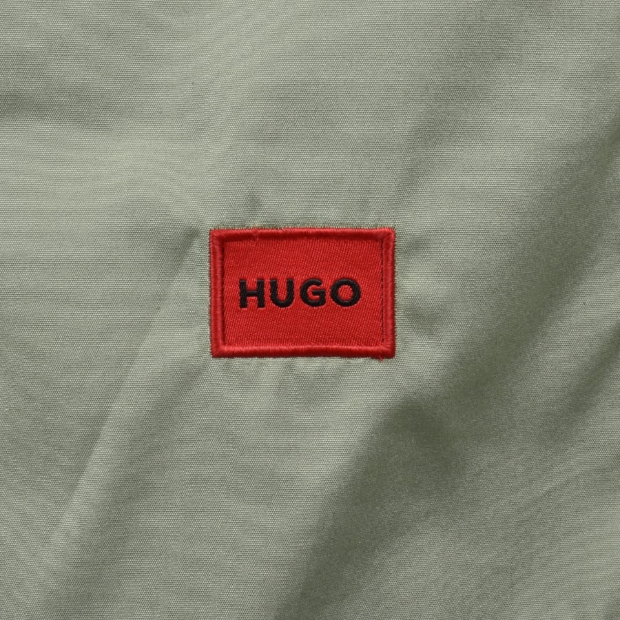 Image number 3 for HUGO Ellino Linen Shirt Green