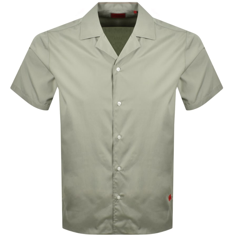 Image number 1 for HUGO Ellino Linen Shirt Green