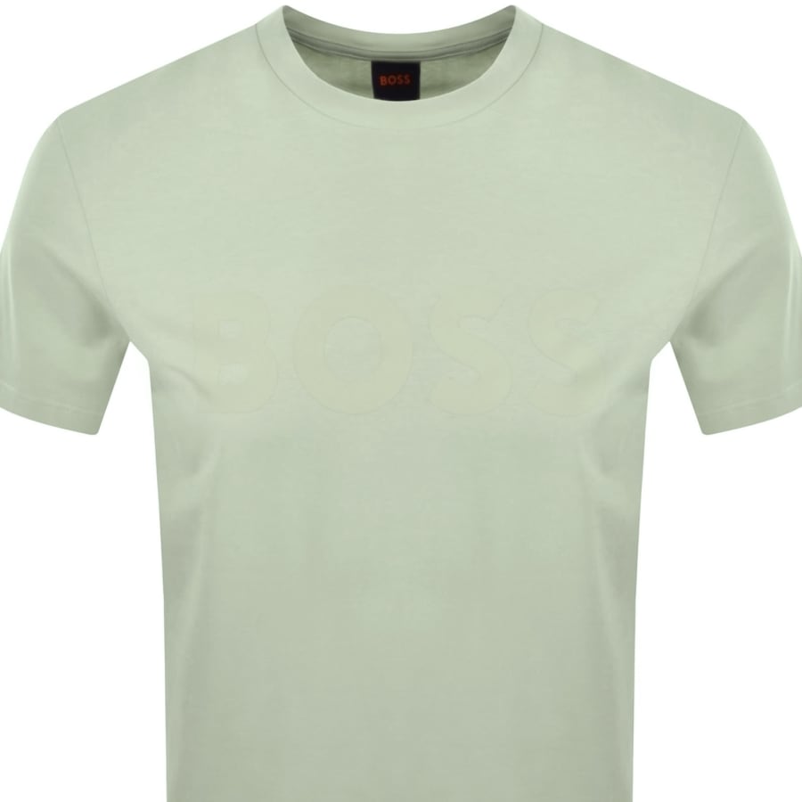Image number 2 for BOSS Regular Fit Logo T Shirt Light Green