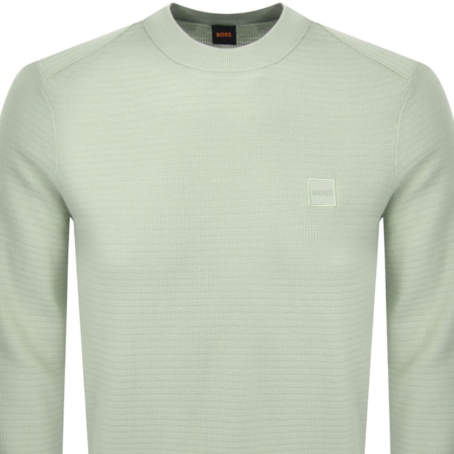 Image number 2 for BOSS Anion Knit Jumper Light Green
