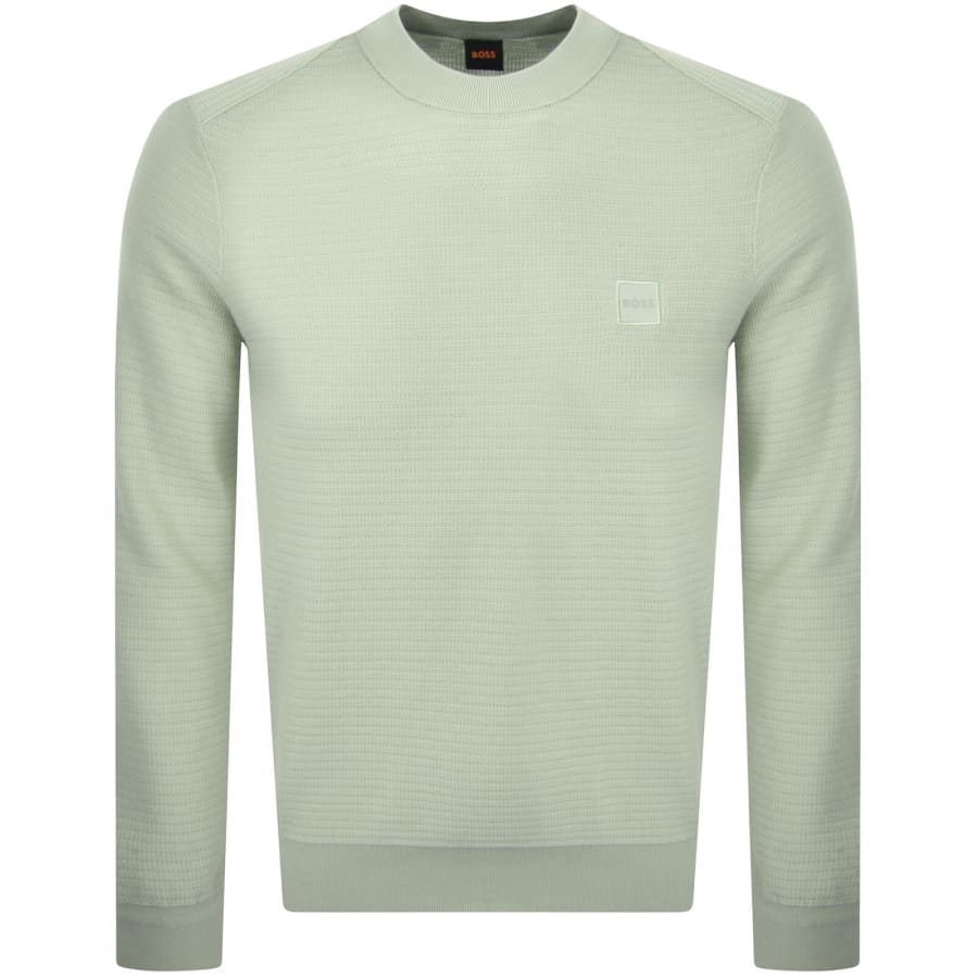Image number 1 for BOSS Anion Knit Jumper Light Green