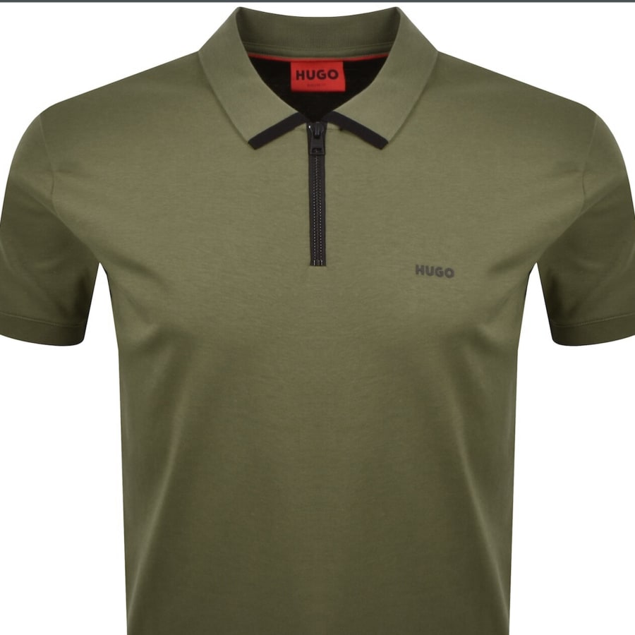 Image number 2 for HUGO Dalomino Polo T Shirt Green