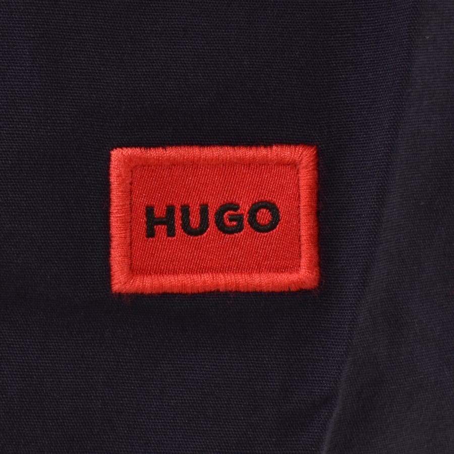 Image number 3 for HUGO Long Sleeved Ermo Shirt Navy