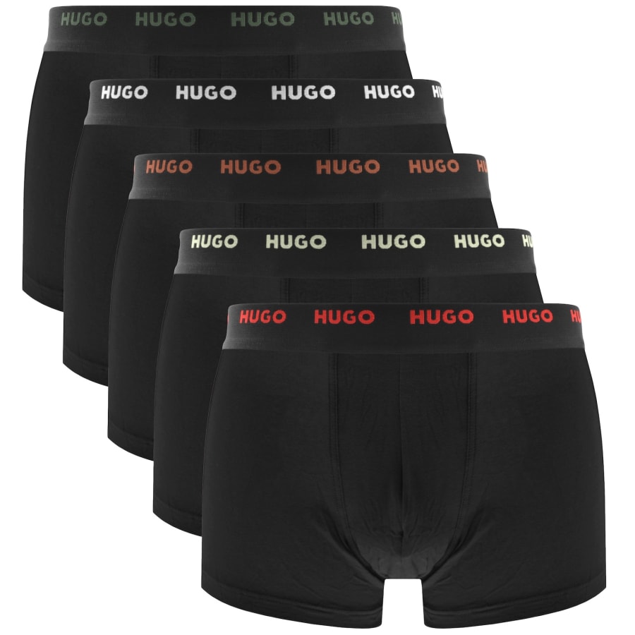 Image number 1 for HUGO 5 Pack Trunks Black