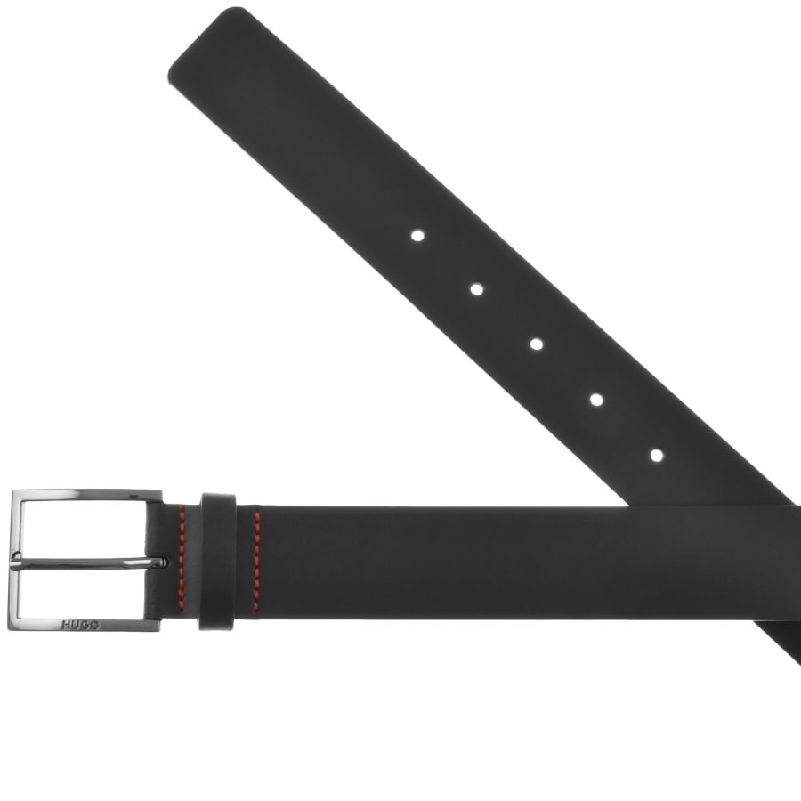Image number 2 for HUGO Geek Leather Belt Black