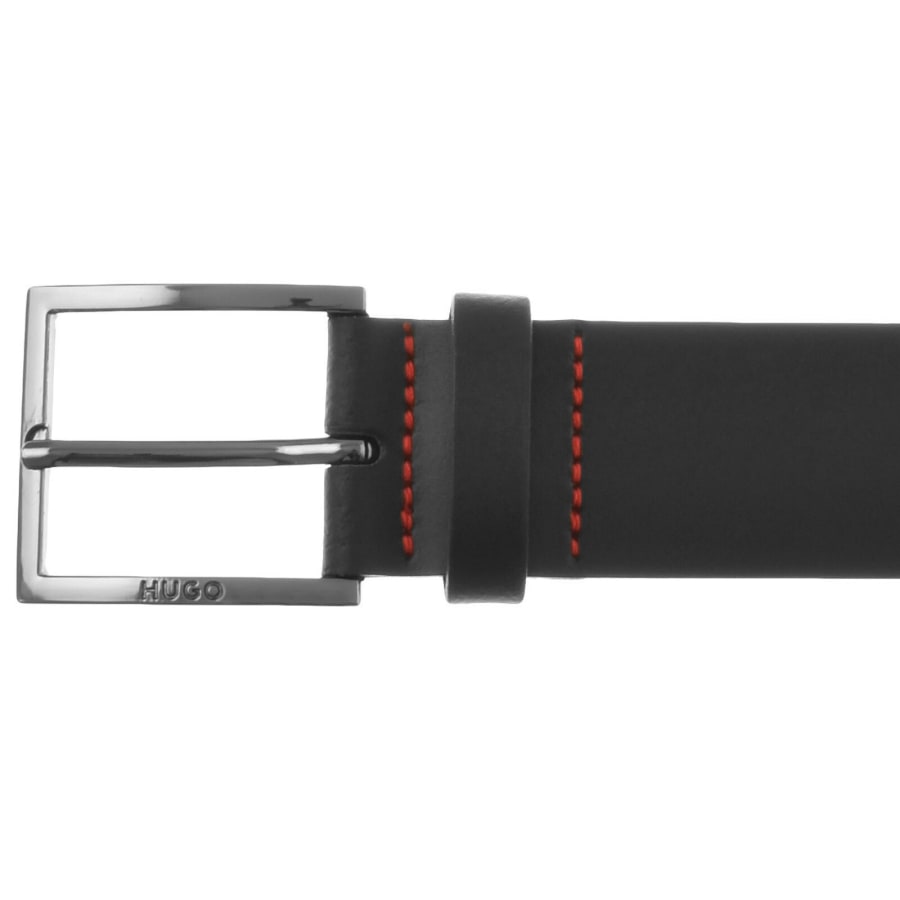 Image number 3 for HUGO Geek Leather Belt Black