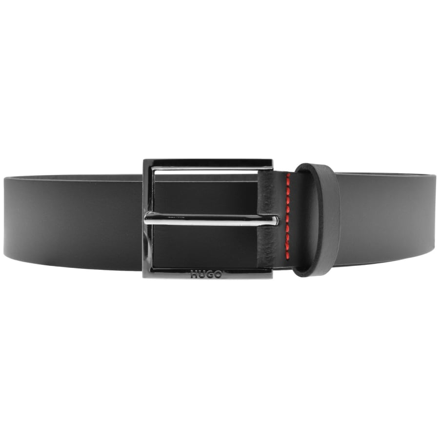 Image number 1 for HUGO Geek Leather Belt Black