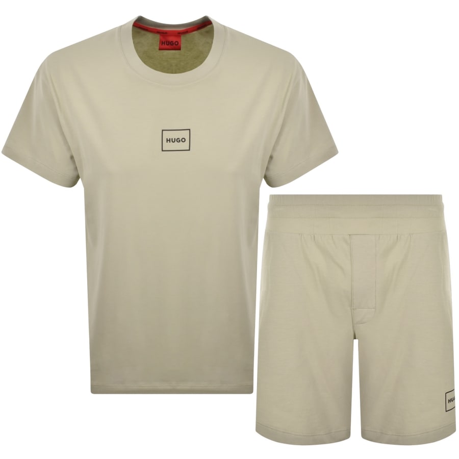 Image number 1 for HUGO Laze Short Set Beige Overflow