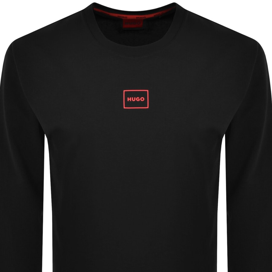 Image number 2 for HUGO Laze Long Sleeve T Shirt Black