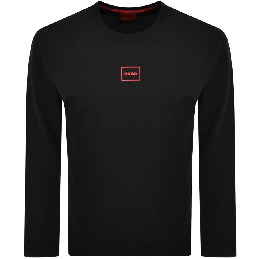 Image number 1 for HUGO Laze Long Sleeve T Shirt Black