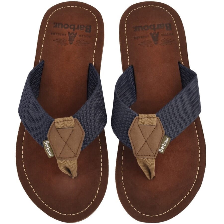 Image number 1 for Barbour Toeman Flip Flops Navy