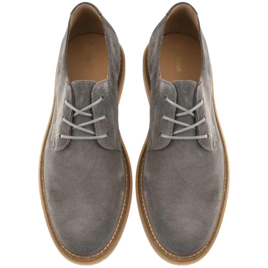 Image number 3 for Barbour Harefield Derby Shoes Slate Grey