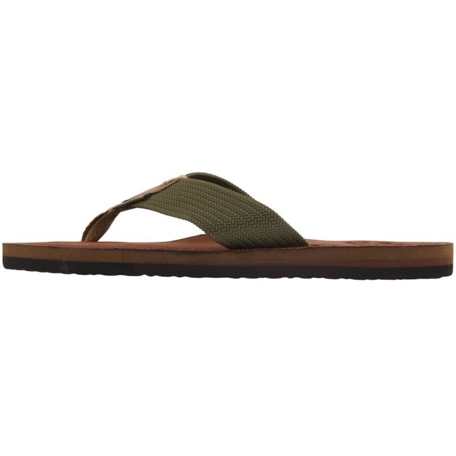 Image number 2 for Barbour Toeman Flip Flops Olive Green