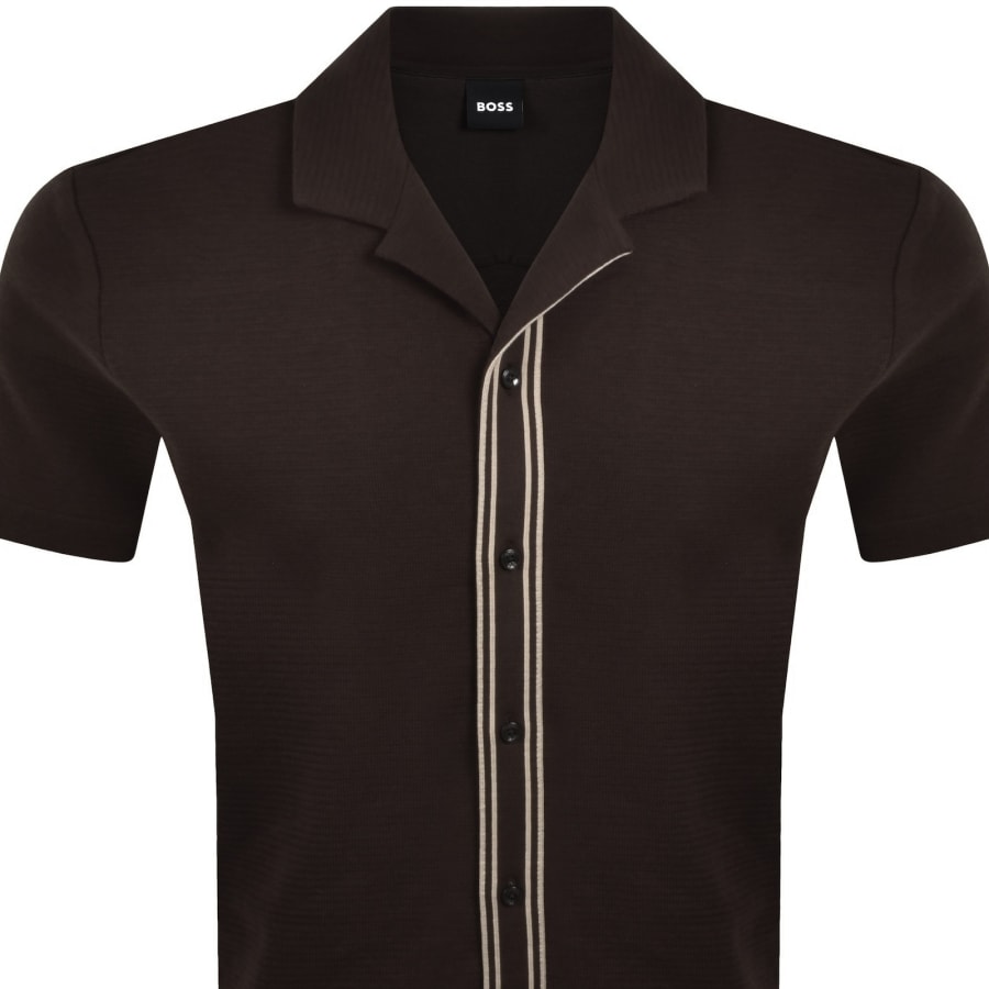 Image number 2 for BOSS Pasini 47 Knit Shirt Brown