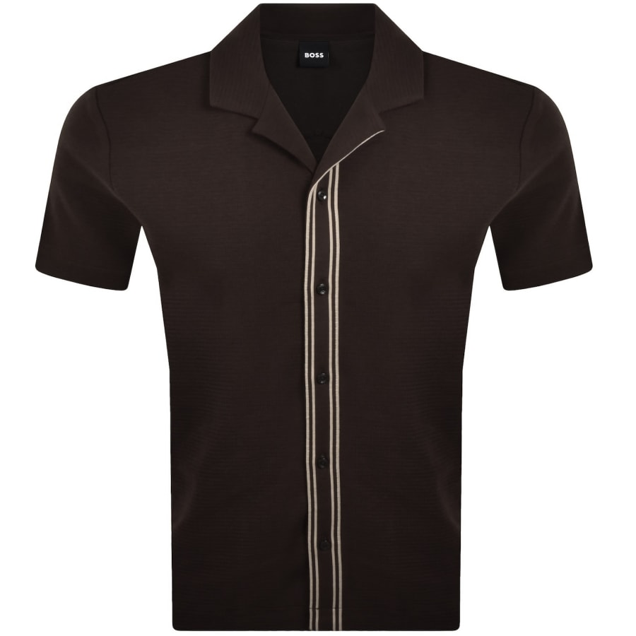 Image number 1 for BOSS Pasini 47 Knit Shirt Brown