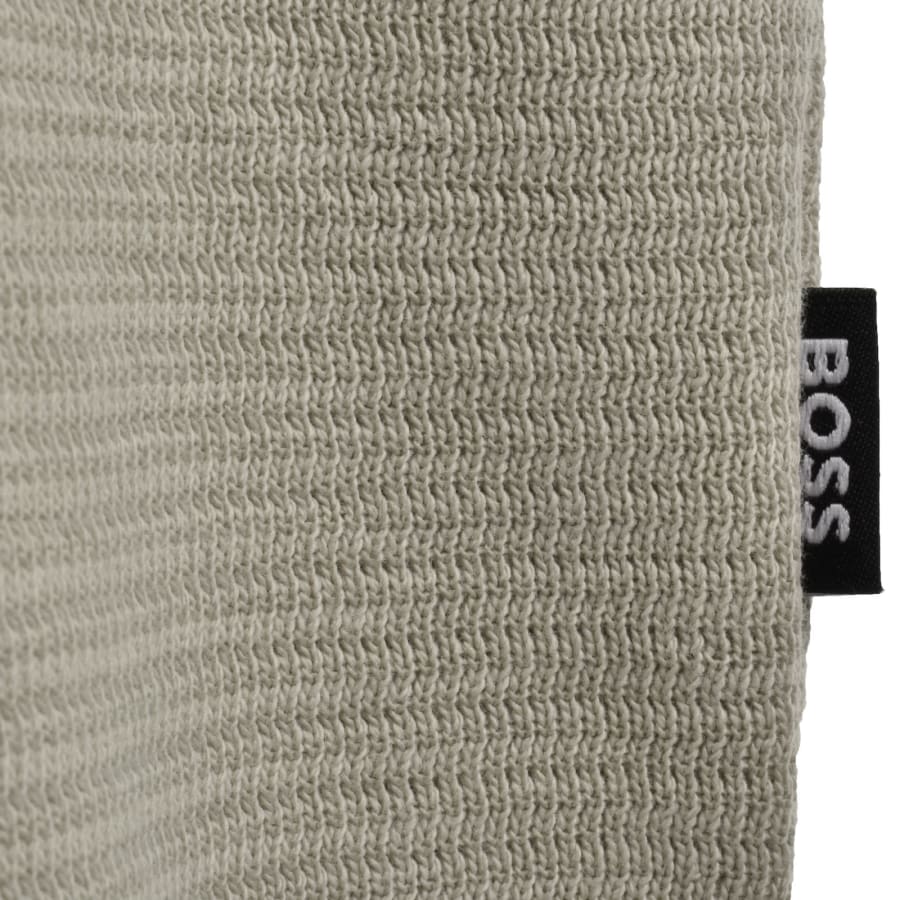 Image number 3 for BOSS Seidler Quarter Zip Sweatshirt Beige