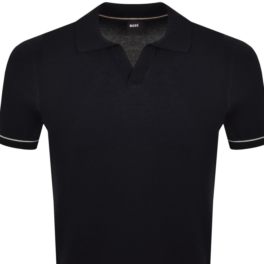 Image number 2 for BOSS Narciso Knit Polo T Shirt Navy