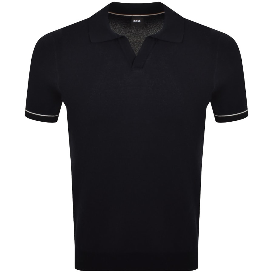 Image number 1 for BOSS Narciso Knit Polo T Shirt Navy