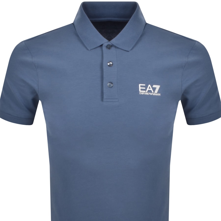 Image number 3 for EA7 Emporio Armani Core ID Polo T Shirt Blue
