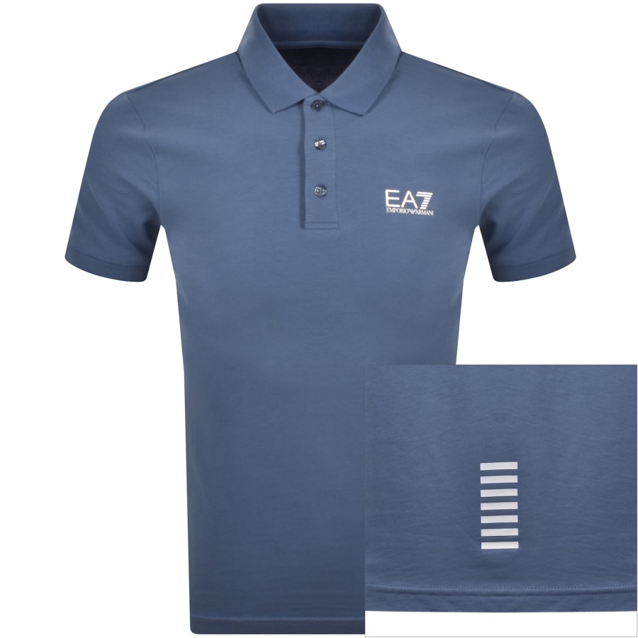 Image number 1 for EA7 Emporio Armani Core ID Polo T Shirt Blue