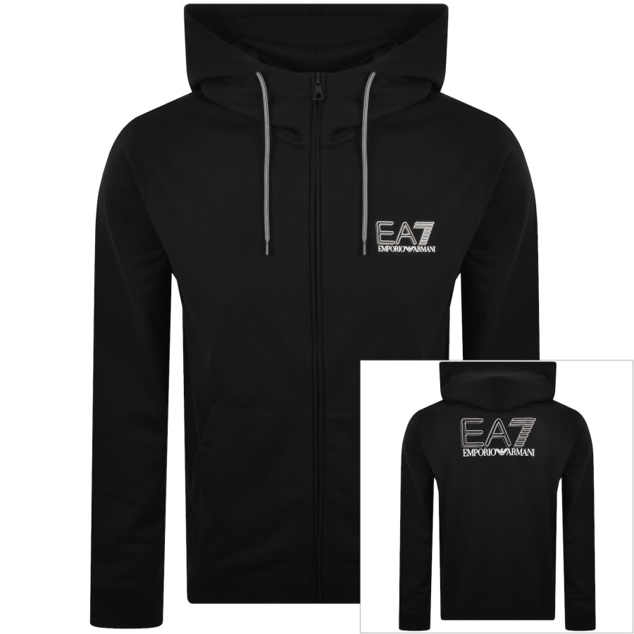 Image number 1 for EA7 Emporio Armani Full Zip Hoodie Black
