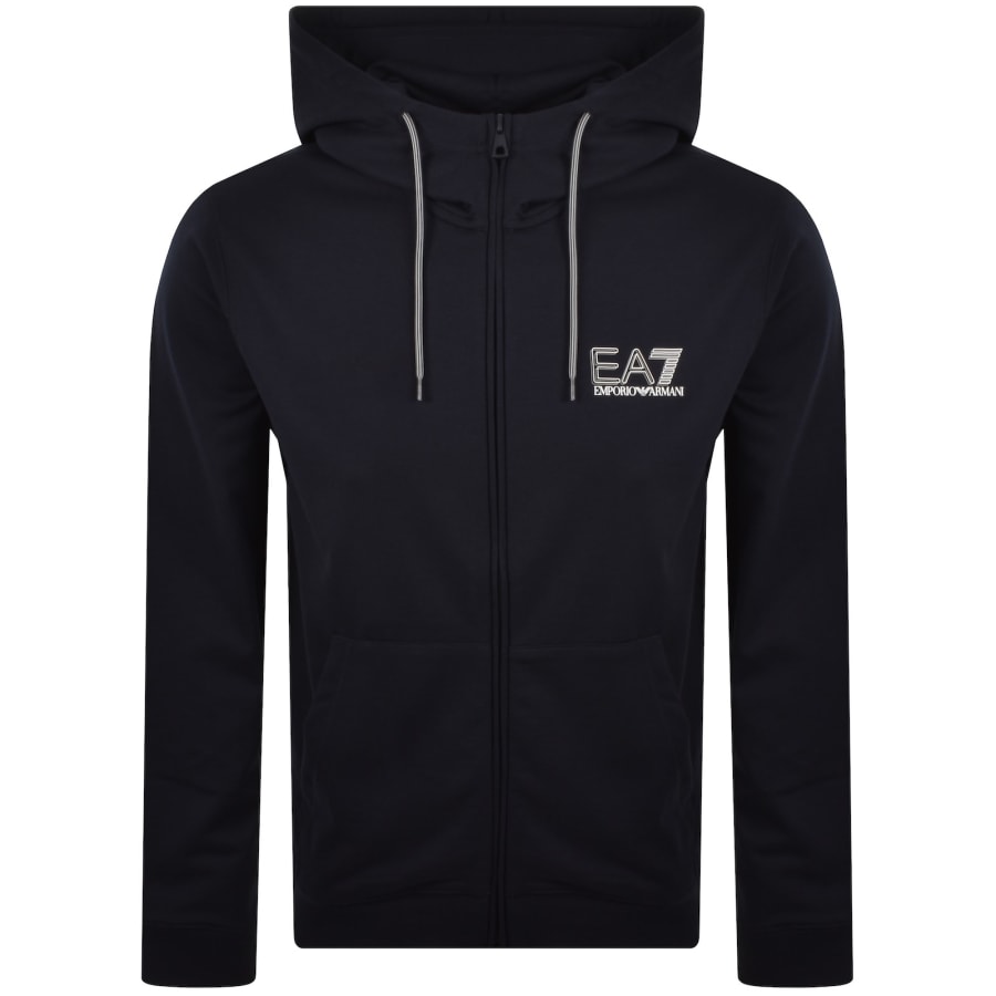 Image number 2 for EA7 Emporio Armani Full Zip Hoodie Navy