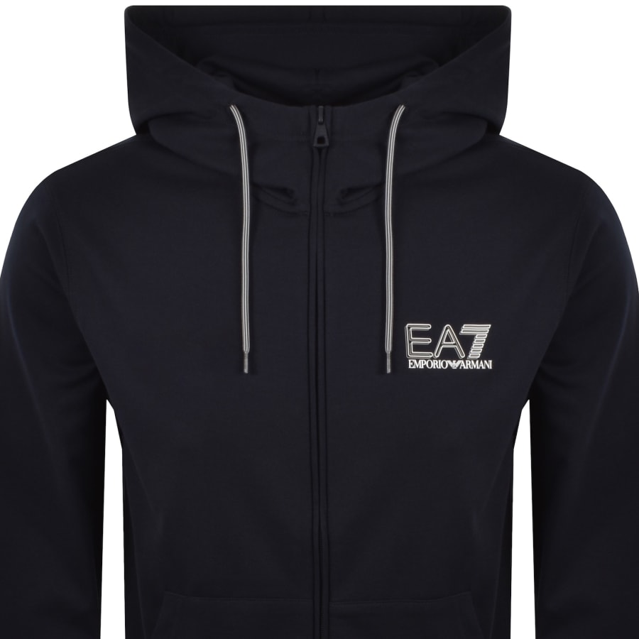 Image number 3 for EA7 Emporio Armani Full Zip Hoodie Navy