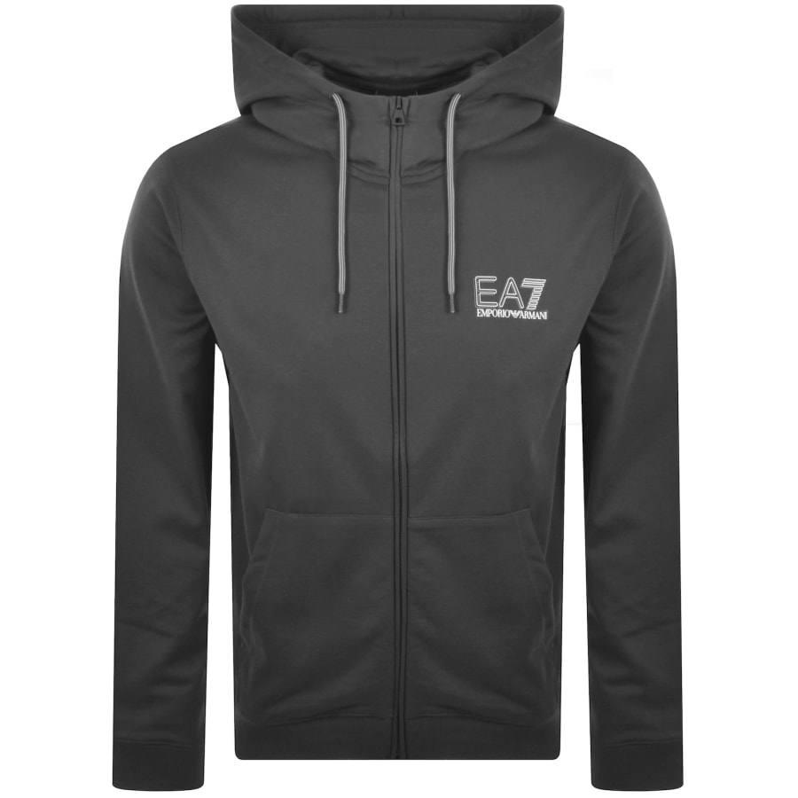 Image number 2 for EA7 Emporio Armani Full Zip Hoodie Grey