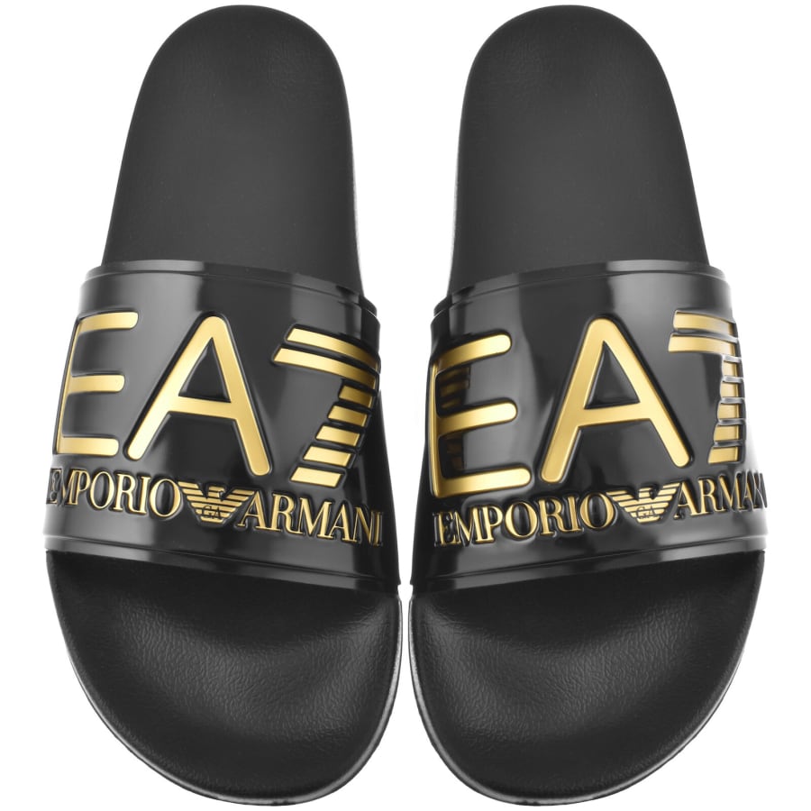 Image number 1 for EA7 Emporio Armani Beach Sliders Shiny Black