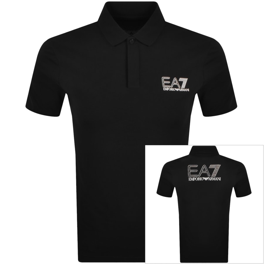 Image number 1 for EA7 Emporio Armani Polo T Shirt Black