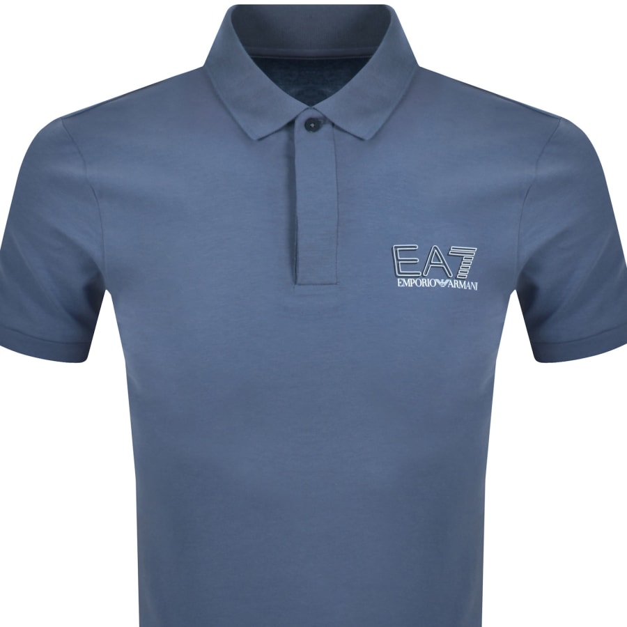 Image number 3 for EA7 Emporio Armani Polo T Shirt Blue