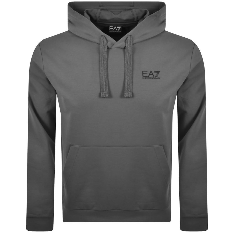 Image number 2 for EA7 Emporio Armani Logo Hoodie Grey