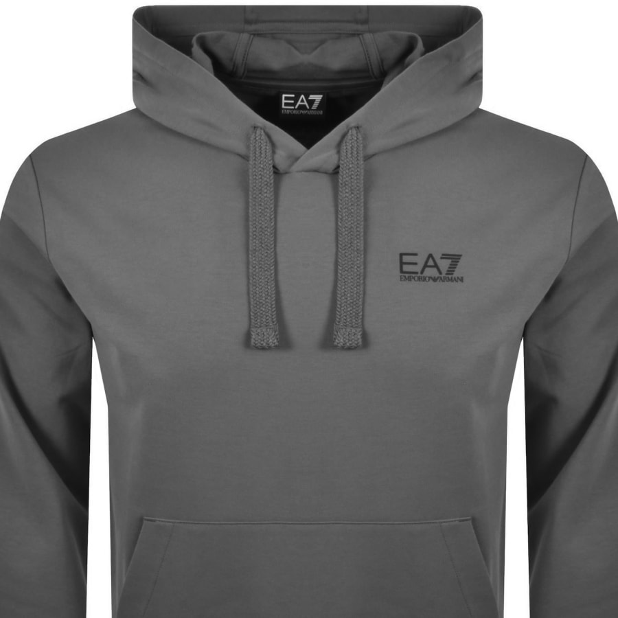 Image number 3 for EA7 Emporio Armani Logo Hoodie Grey