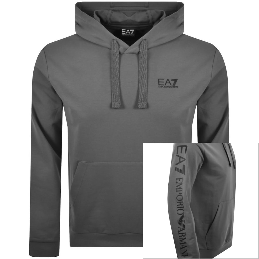 Image number 1 for EA7 Emporio Armani Logo Hoodie Grey