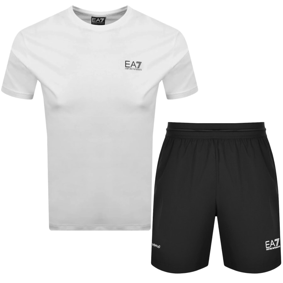 Image number 1 for EA7 Emporio Armani T Shirt Shorts Set White