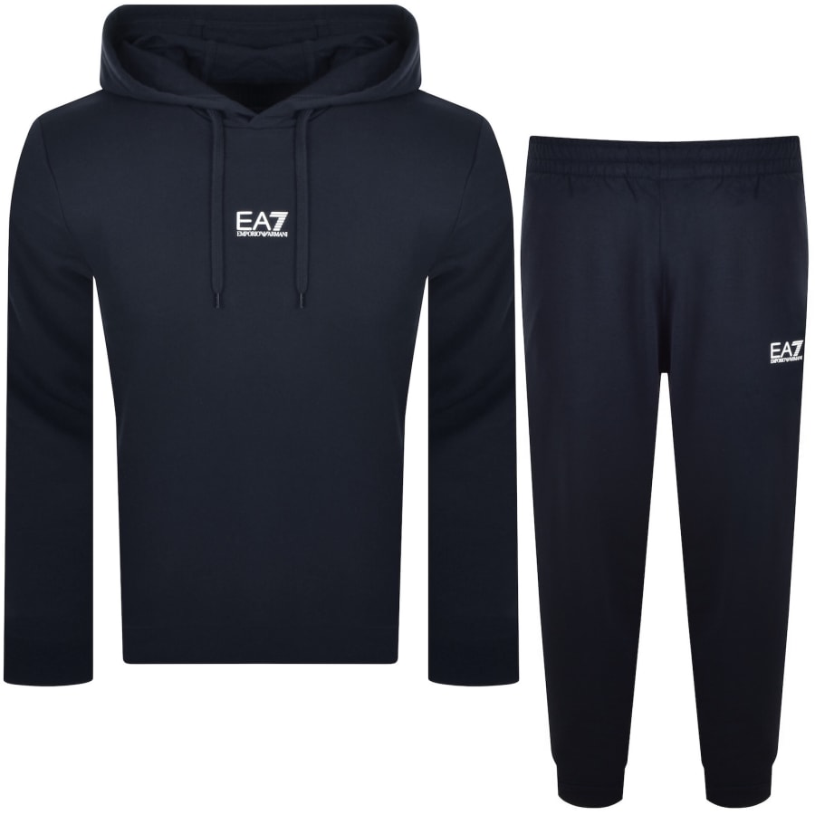 Image number 1 for EA7 Emporio Armani Logo Tracksuit Navy