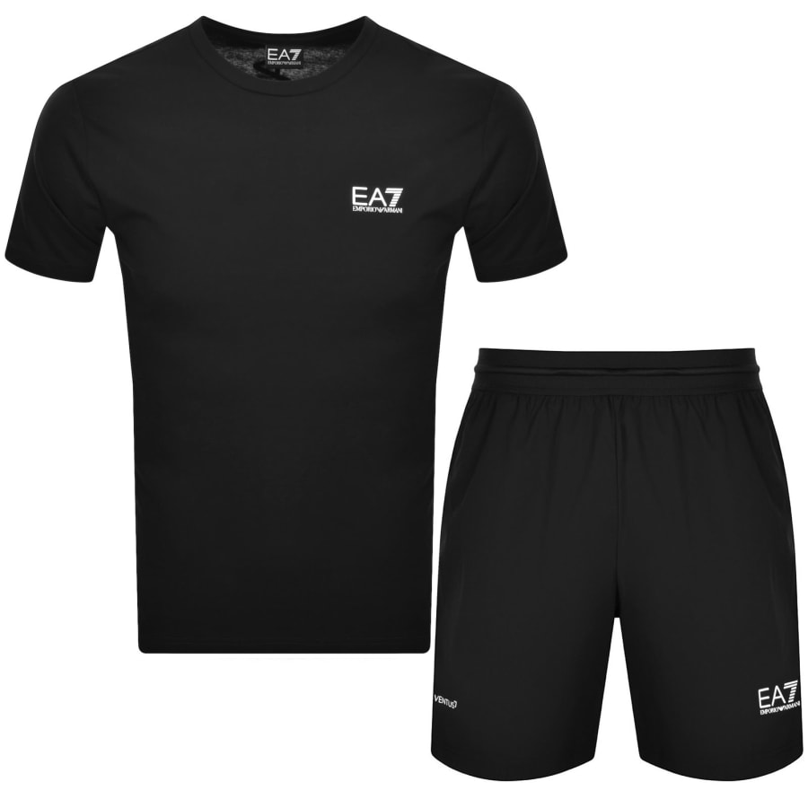 Image number 1 for EA7 Emporio Armani T Shirt Shorts Set Black