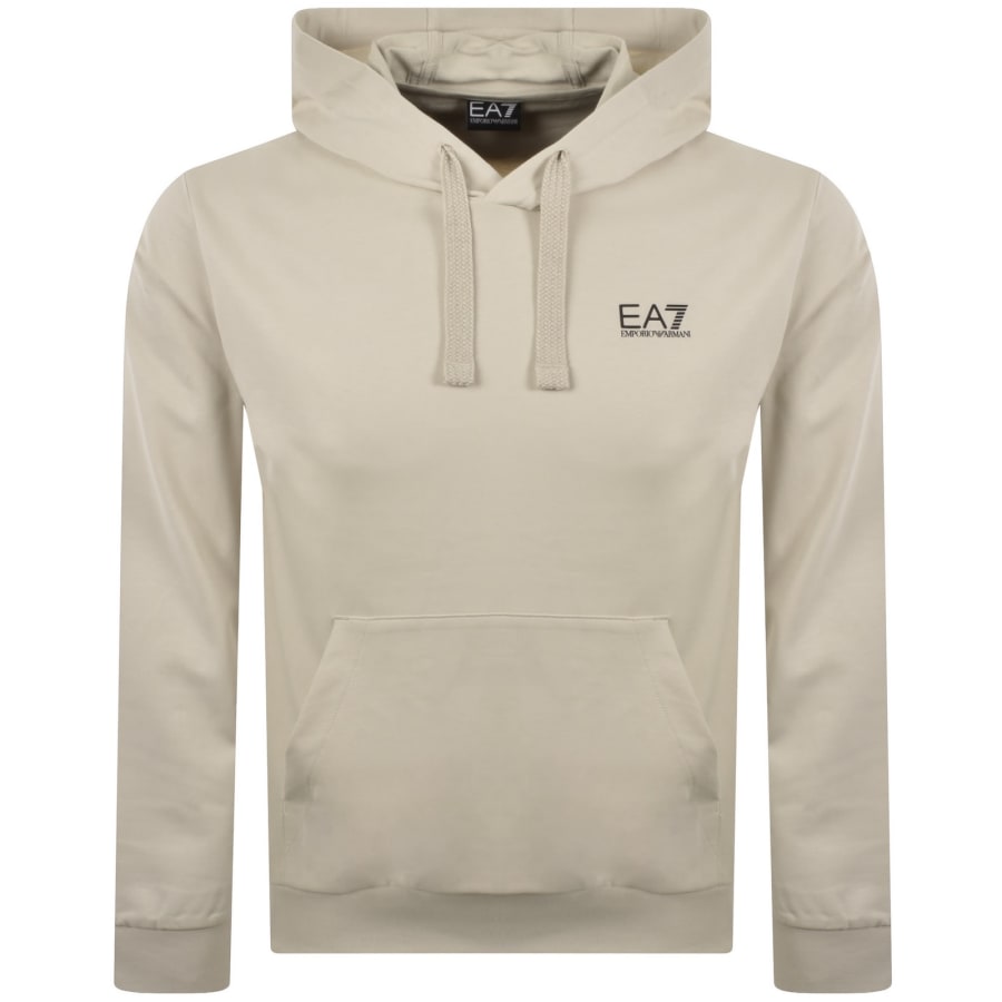 Image number 2 for EA7 Emporio Armani Logo Hoodie Beige