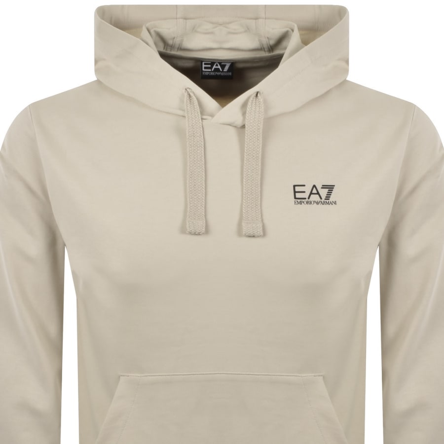 Image number 3 for EA7 Emporio Armani Logo Hoodie Beige