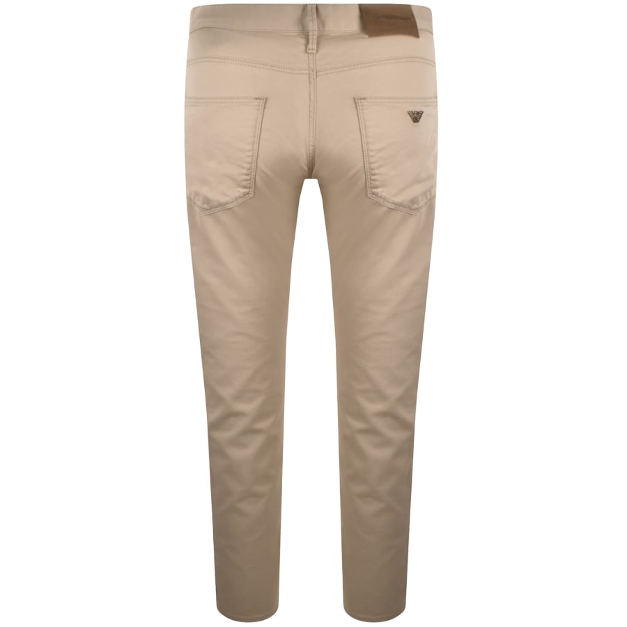 Image number 3 for Emporio Armani J06 Slim Fit Trousers Beige