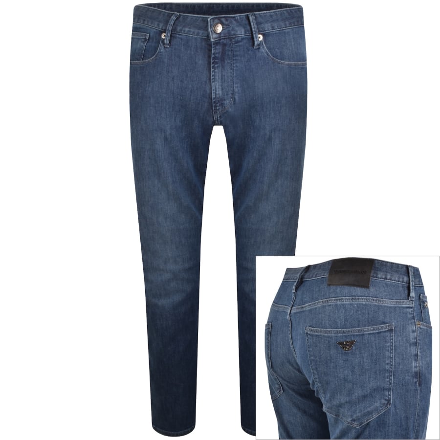 Image number 1 for Emporio Armani J06 Slim Fit Jeans Blue