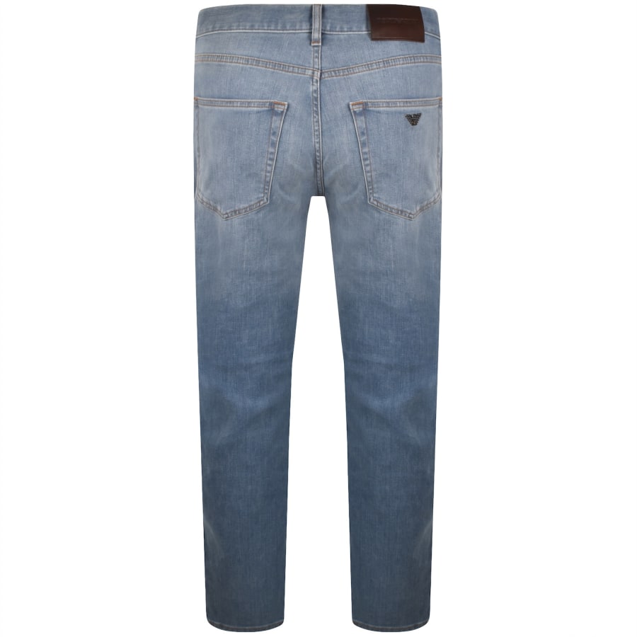 Image number 3 for Emporio Armani J76 Straight Fit Jeans Blue