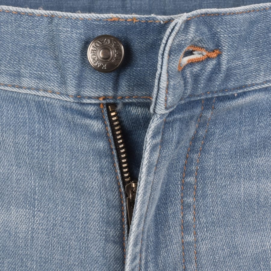 Image number 5 for Emporio Armani J76 Straight Fit Jeans Blue