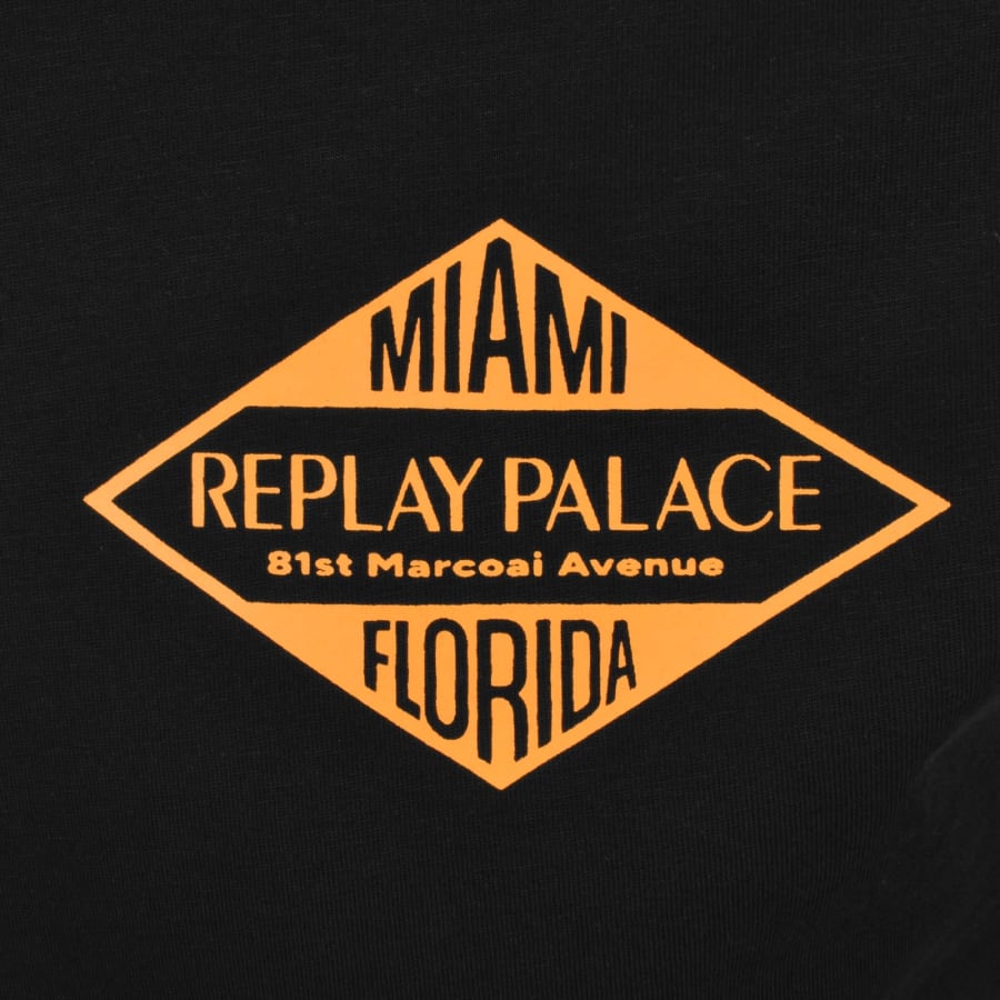 Image number 3 for Replay Graphic T Shirt Black