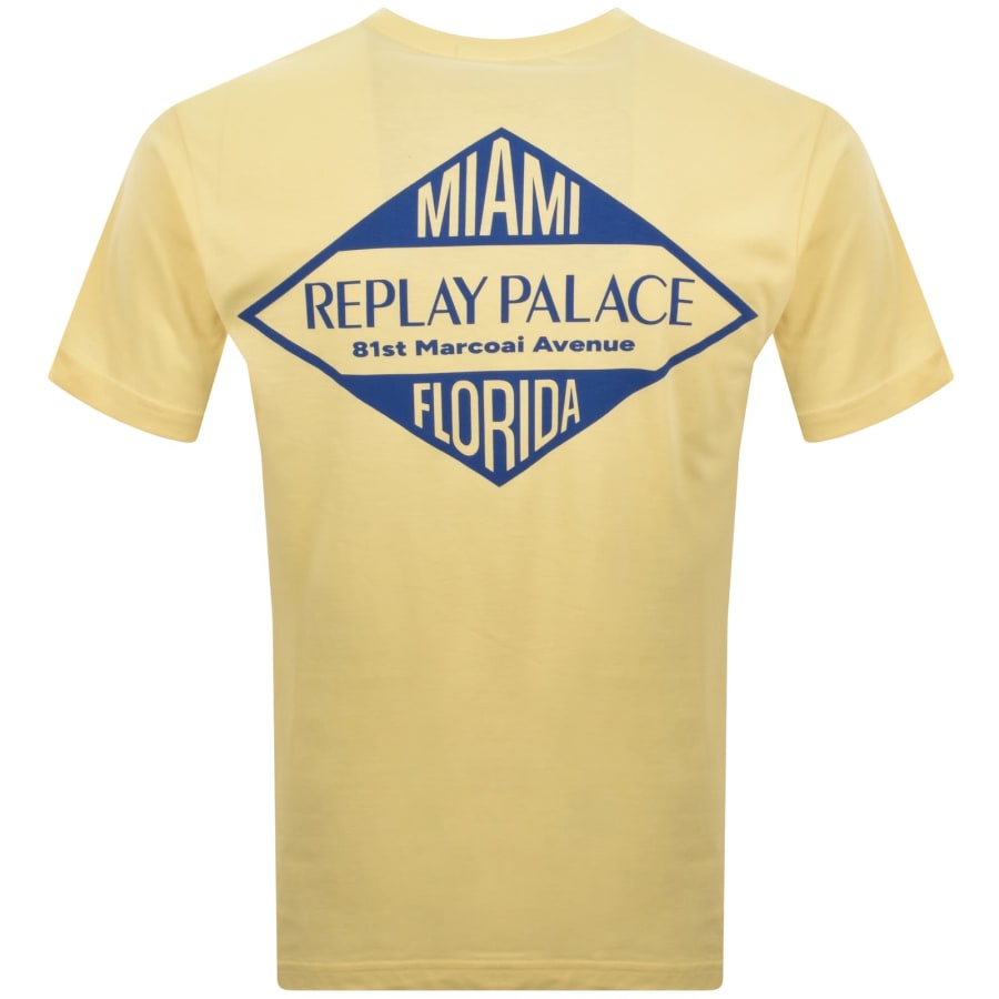 Image number 5 for Replay Graphic T Shirt Pale Yellow