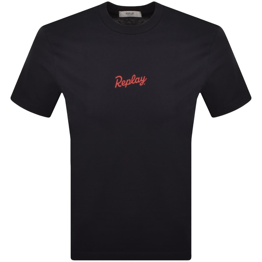 Image number 2 for Replay Graphic T Shirt Dark Navy
