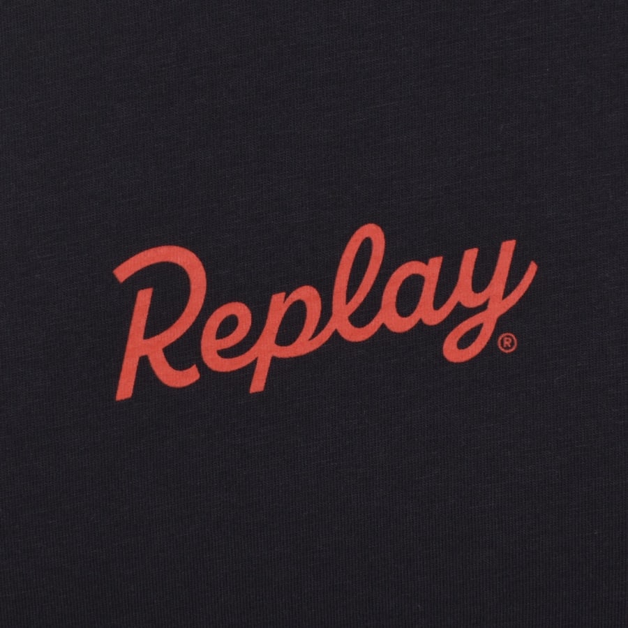 Image number 3 for Replay Graphic T Shirt Dark Navy