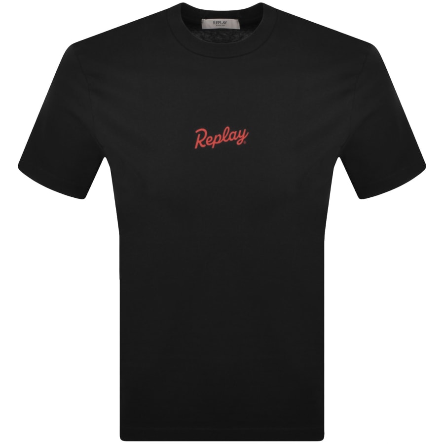 Image number 2 for Replay Graphic T Shirt Black
